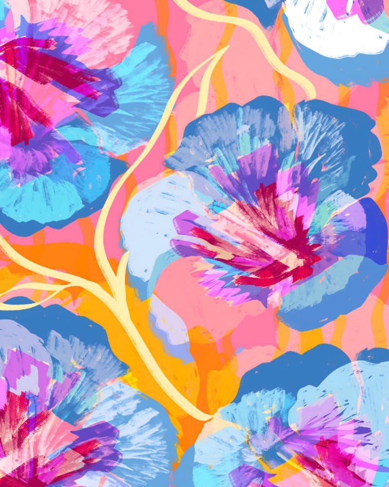 Vibrant Abstract Flowers