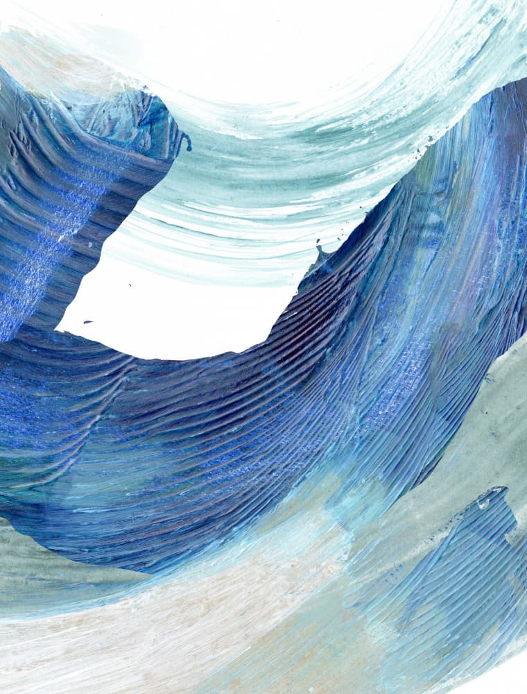 Flowing Blue Waves by Edward Selkirk — canvas wall art