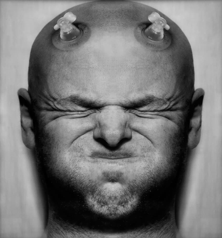 Intense Cupping Portrait by Yvette Depaepe — canvas wall art