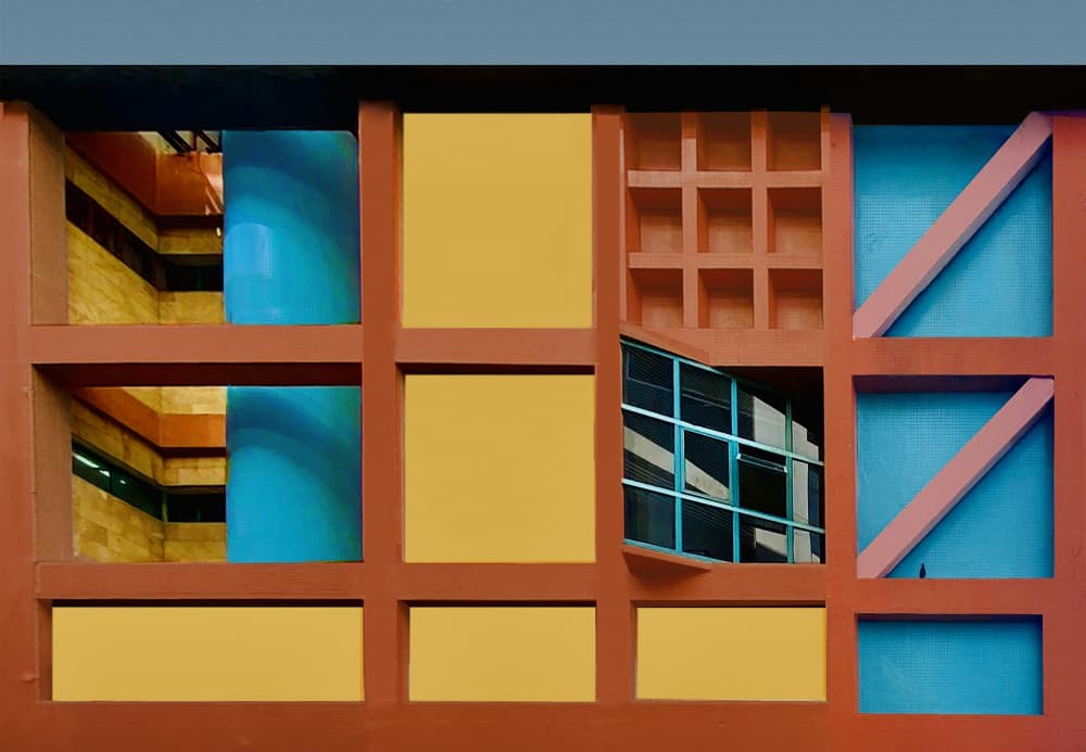 Colorful Architectural Geometry by Arnon Orbach — canvas wall art