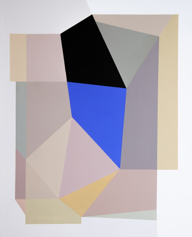 Blue Black Geometry by Ildefonso Martín — canvas wall art