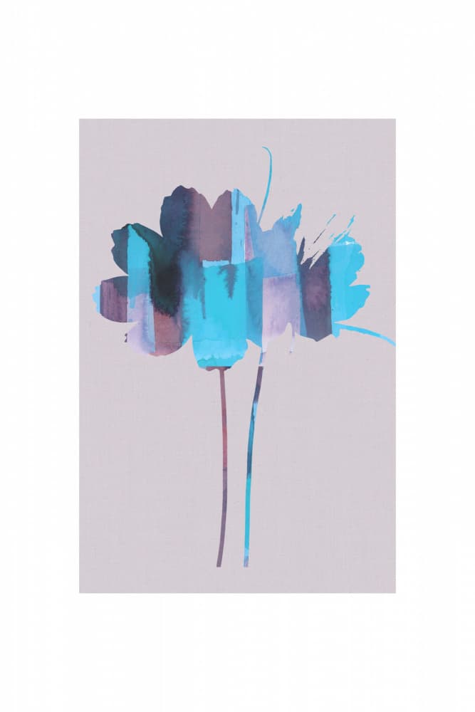 Teal Bloom Abstraction by cartissi — canvas wall art