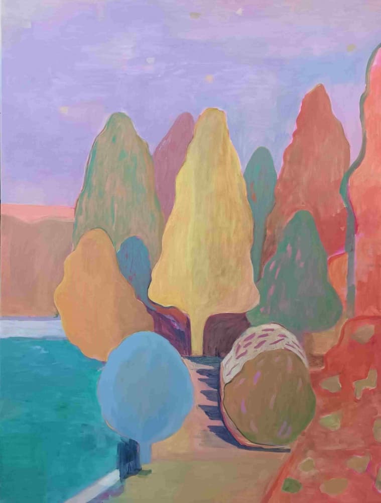Dreamy Abstract Landscape by Iria Fernandez — canvas wall art