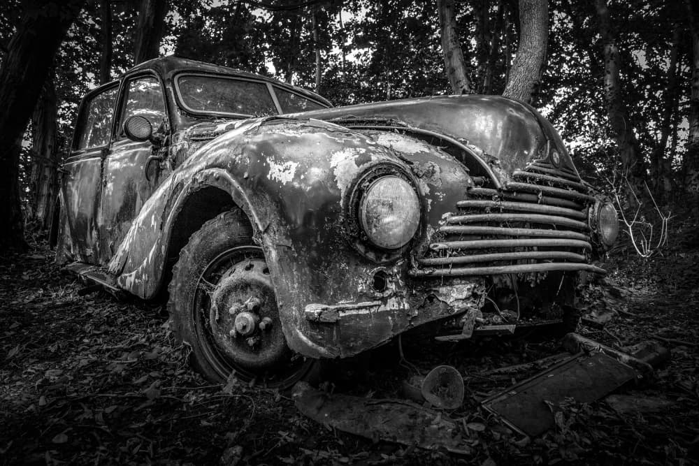 Forgotten Forest Car by Adam Dauria ☂ — canvas wall art