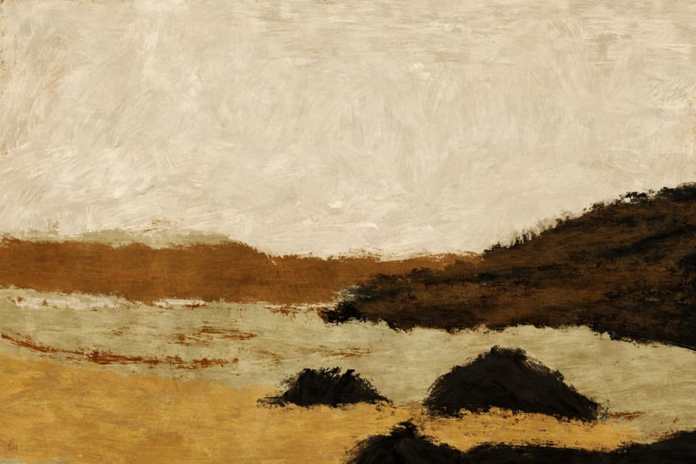 Earthy Abstract Landscape by Dan Hobday — canvas wall art
