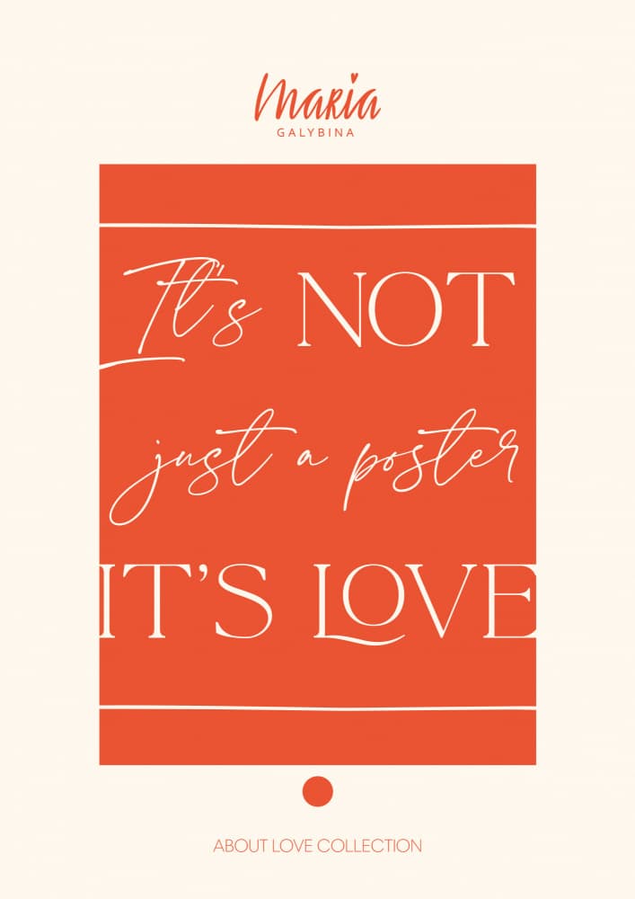 Modern Love Quote by Maria Galybina — canvas wall art