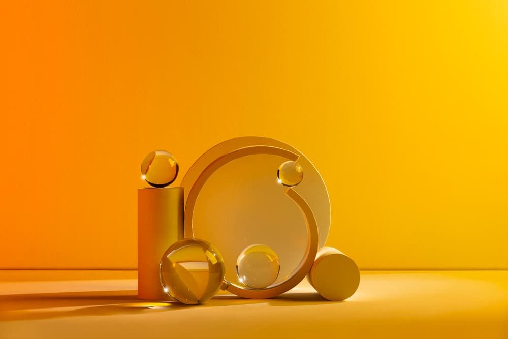 Elegant Golden Spheres by Isma Yunta — canvas wall art