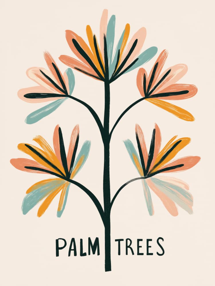 Tropical Brushstrokes by Treechild — canvas wall art