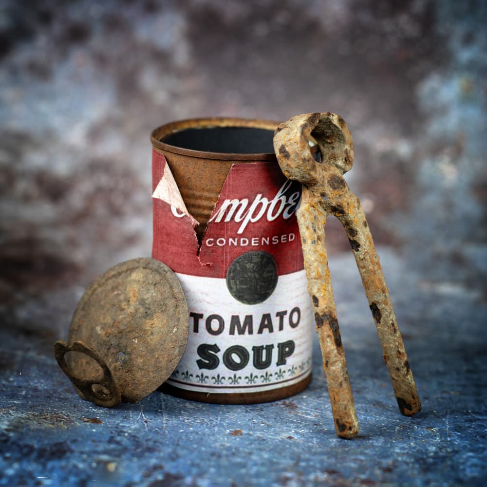 Rustic Soup Can Still Life by FranzStaab — canvas wall art