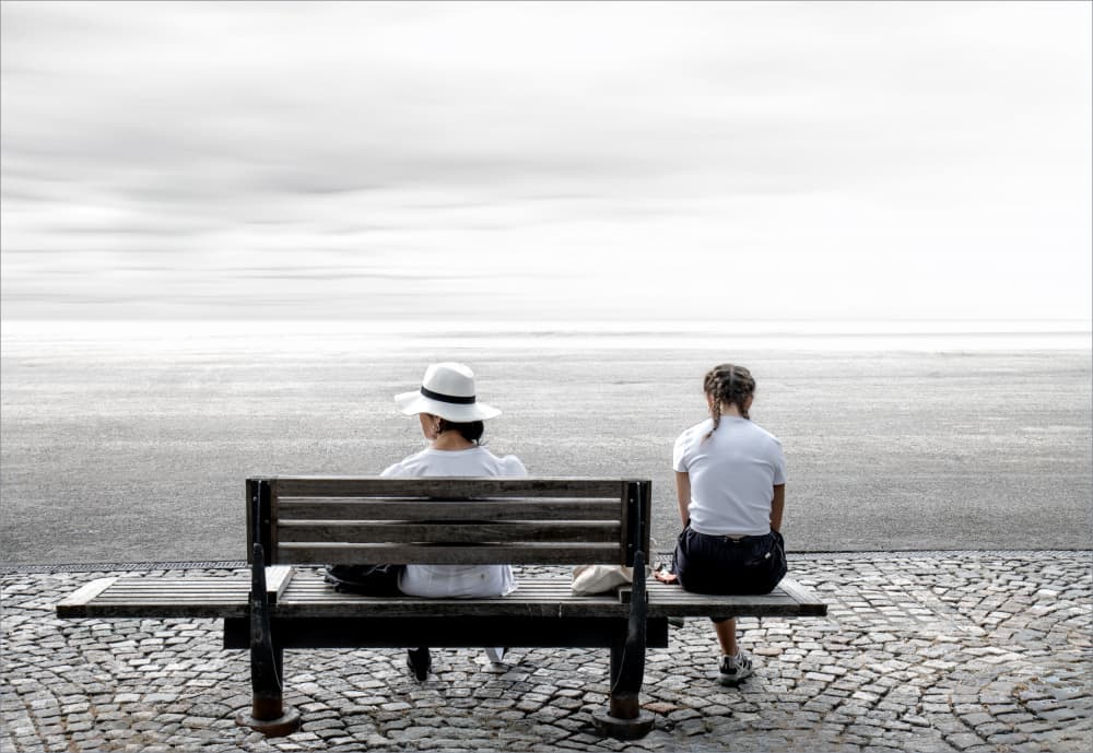 Sitting By The Ocean by Gilbert Claes — canvas wall art