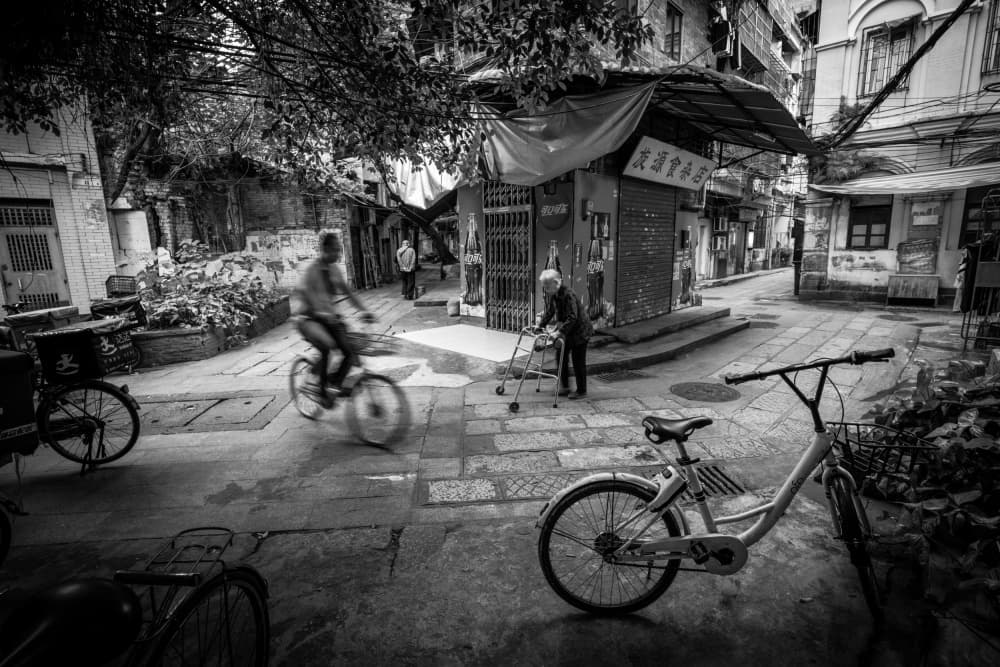 Old City Street Life by Allan Li wp — canvas wall art