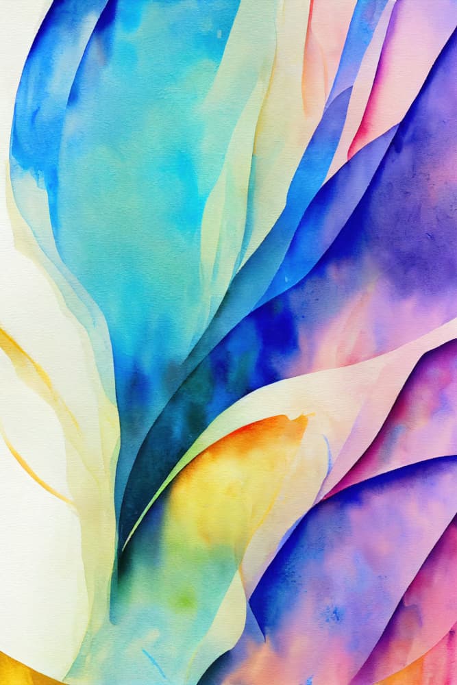 Vibrant Watercolor Flow by Mauro — canvas wall art