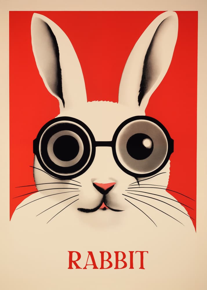 Nerdy Rabbit Portrait