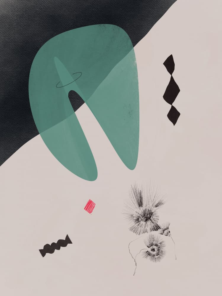 Modern Abstract Shapes by Little Dean — canvas wall art