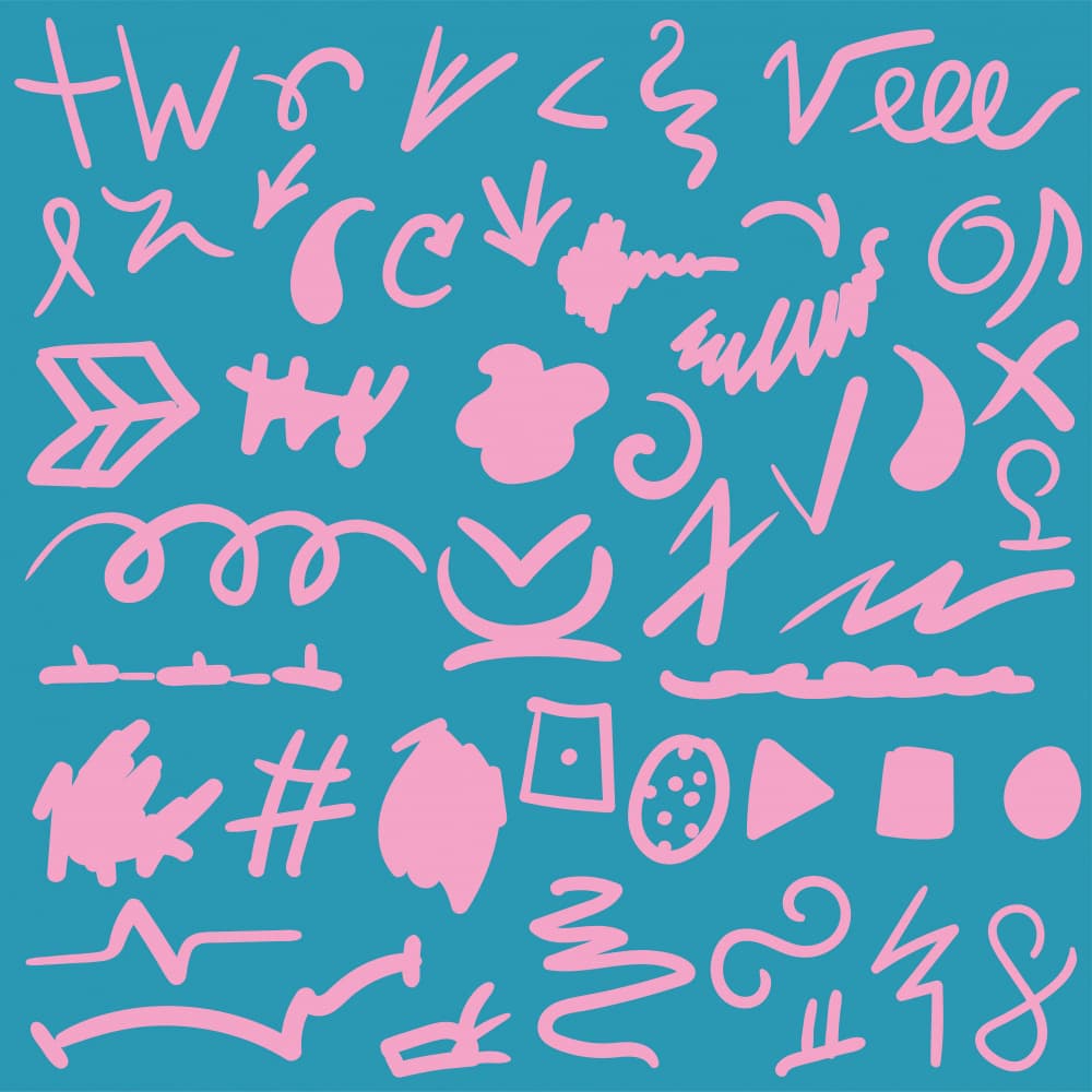 Playful Hand Drawn Symbols by Marika Barsrsind — canvas wall art