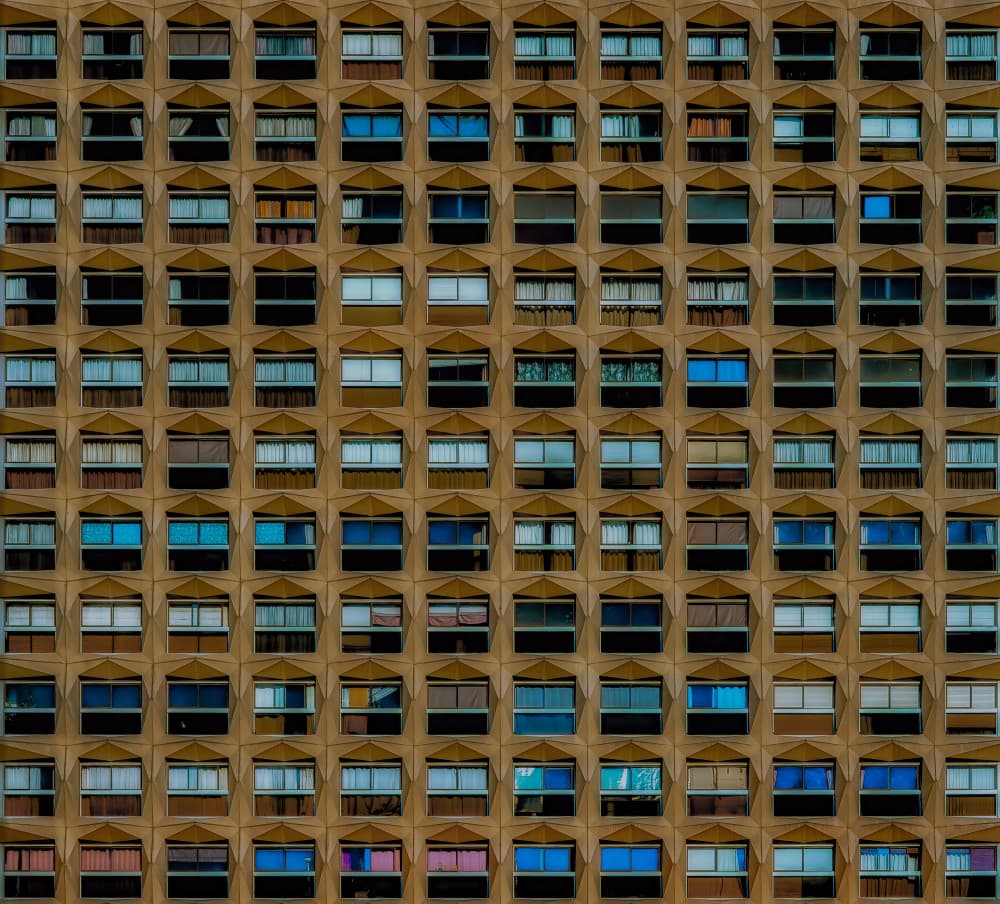 Urban Window Pattern by Rodrigo Marin — canvas wall art