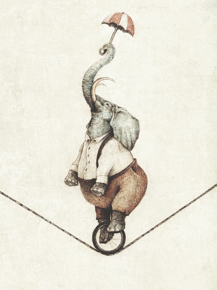  Unicycle While Holding An Umbrella