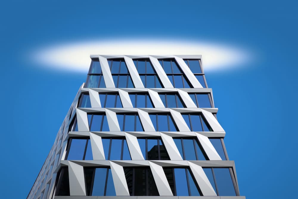 Modern Geometric Building by Hans-Wolfgang Hawerkamp — canvas wall art