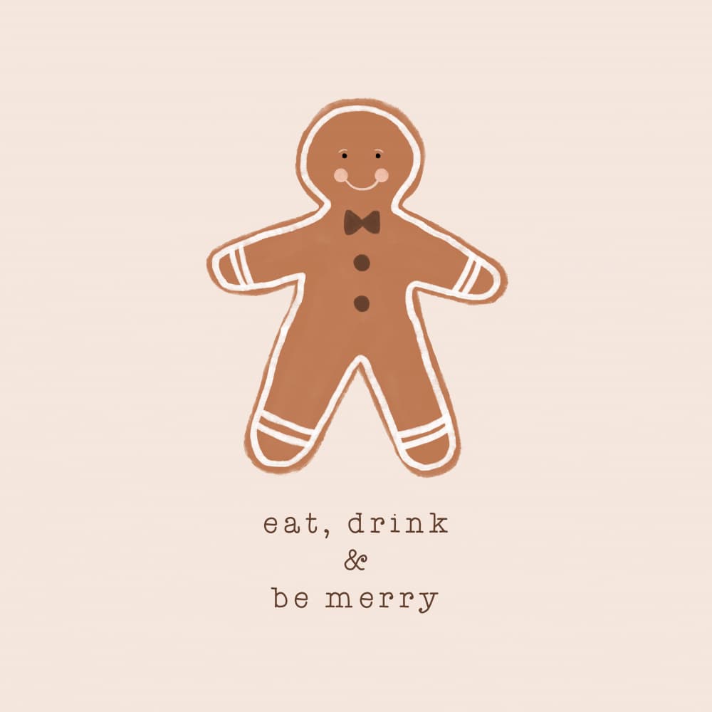 Merry Gingerbread Man by Orara Studio — canvas wall art