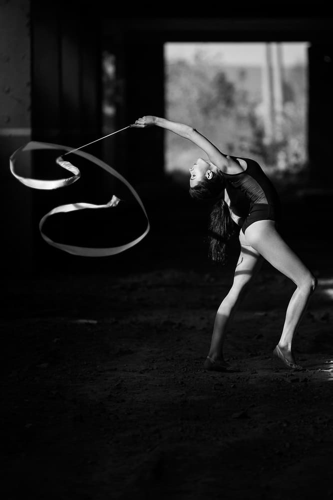 Elegant Ribbon Dance by Martin Krystynek MQEP — canvas wall art