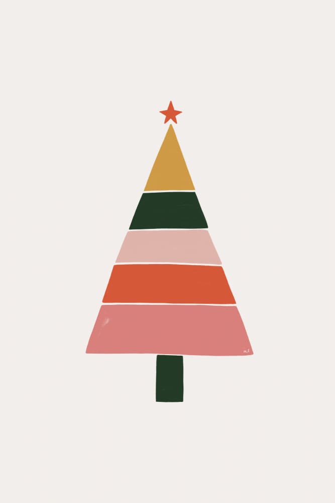 Modern Christmas Tree by Menina Lisboa — canvas wall art