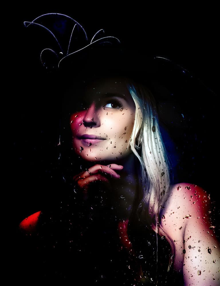 Contemplative Rain Portrait by Lee Kershaw — canvas wall art