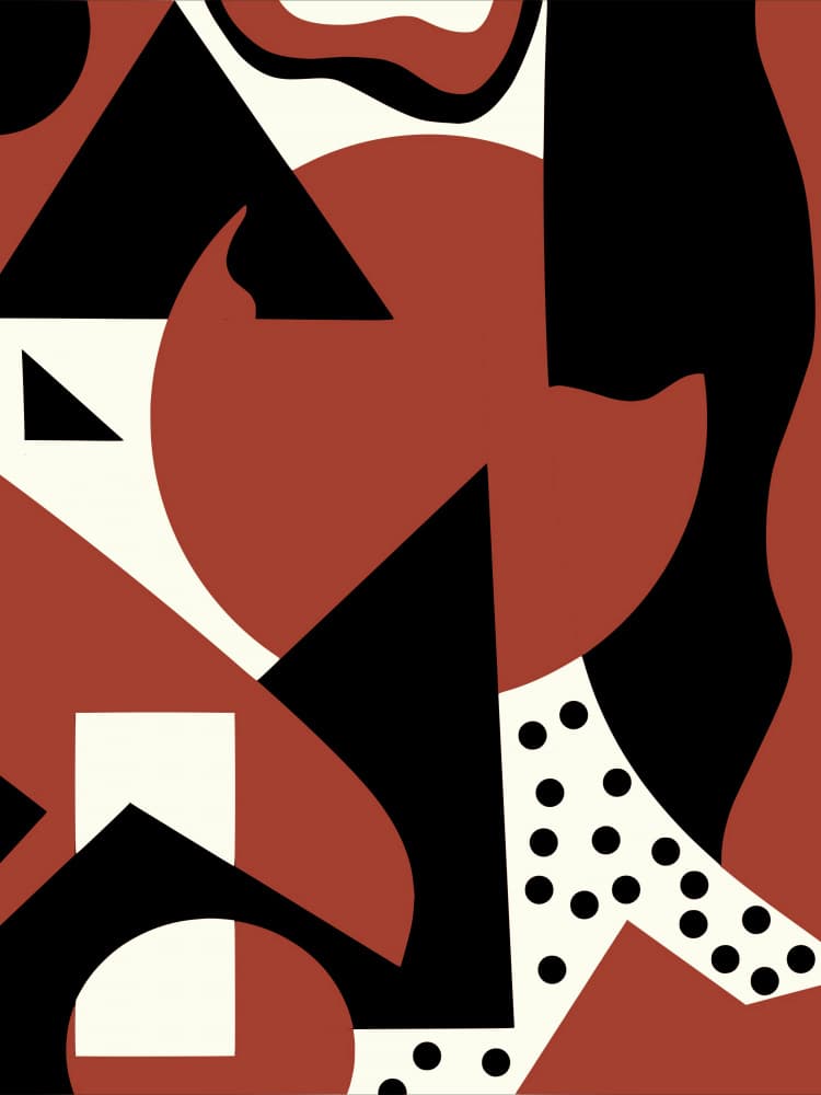 Geometric Terracotta Design by Little Dean — canvas wall art