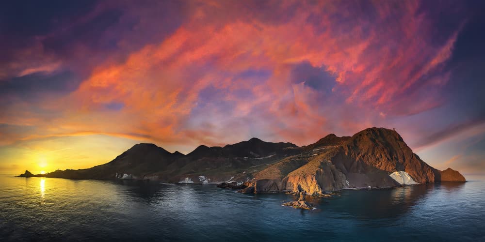 Dramatic Island Sunset by Manuel Jose Guillen Abad — canvas wall art
