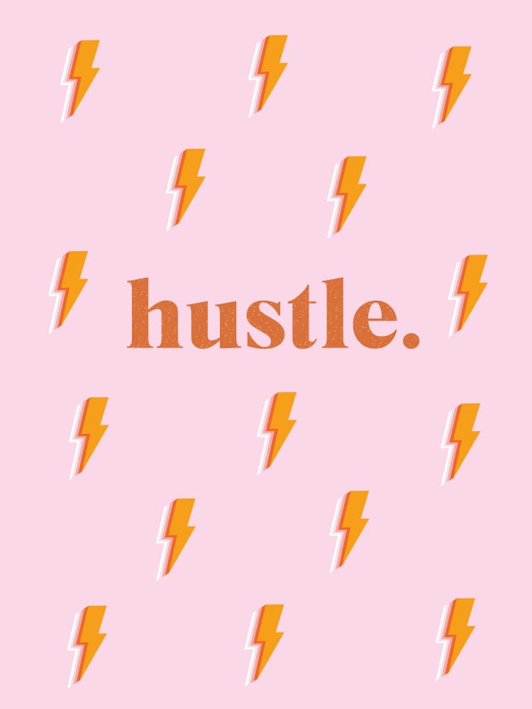 Hustle Lightning Bolts by Aislinn Simmonds — canvas wall art