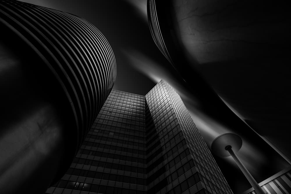 Modern City Geometry by Matthias Hefner — canvas wall art