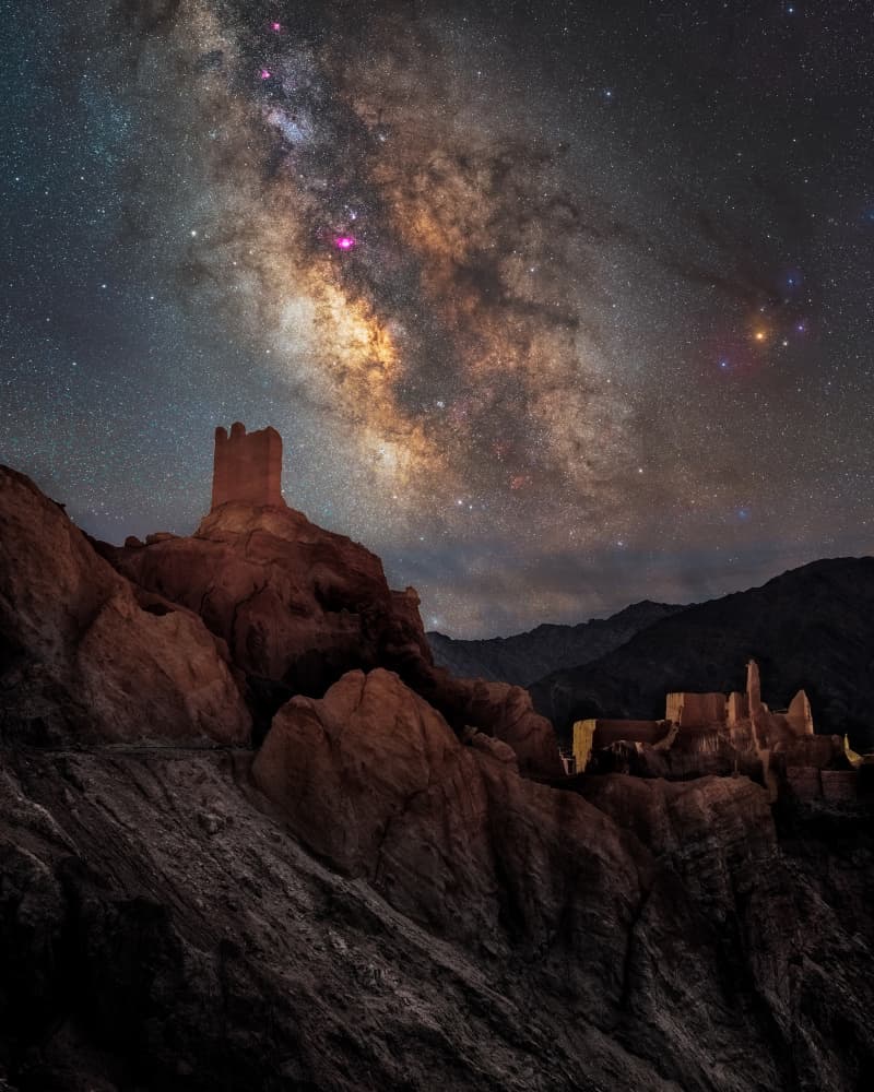 Milky Way Desert Tower by Vikas Chander — canvas wall art
