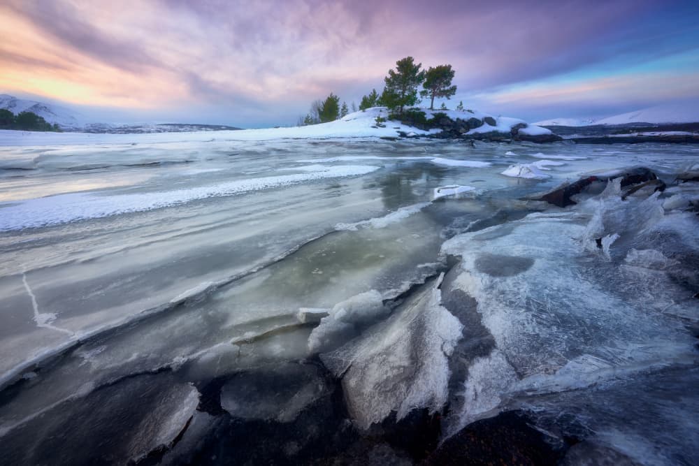 Icy Waters Dawn by Ricardo Gayan — canvas wall art