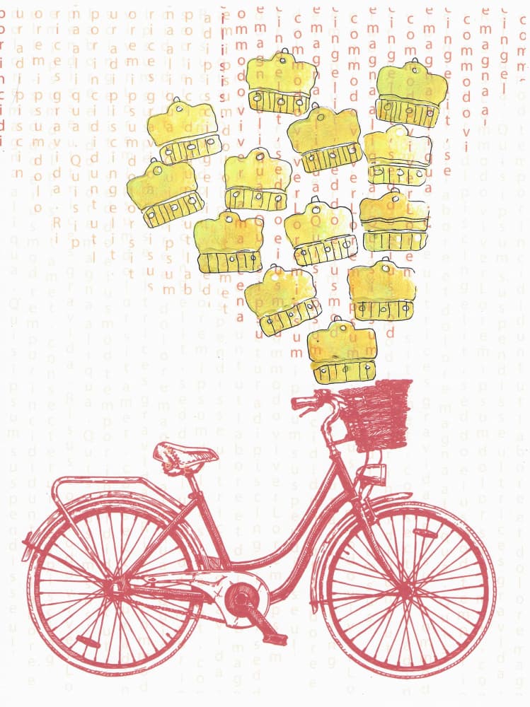 Whimsical Bike Crowns by Santhosh ch — canvas wall art