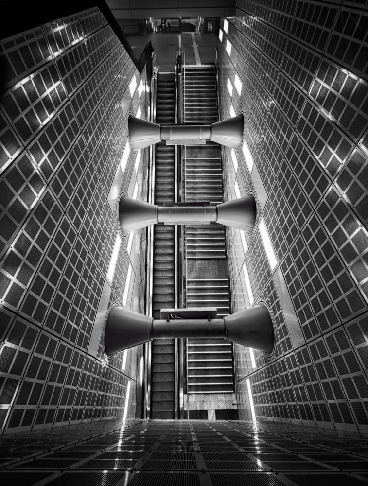 Geometric Subway Passage by Ercan Sahin — canvas wall art