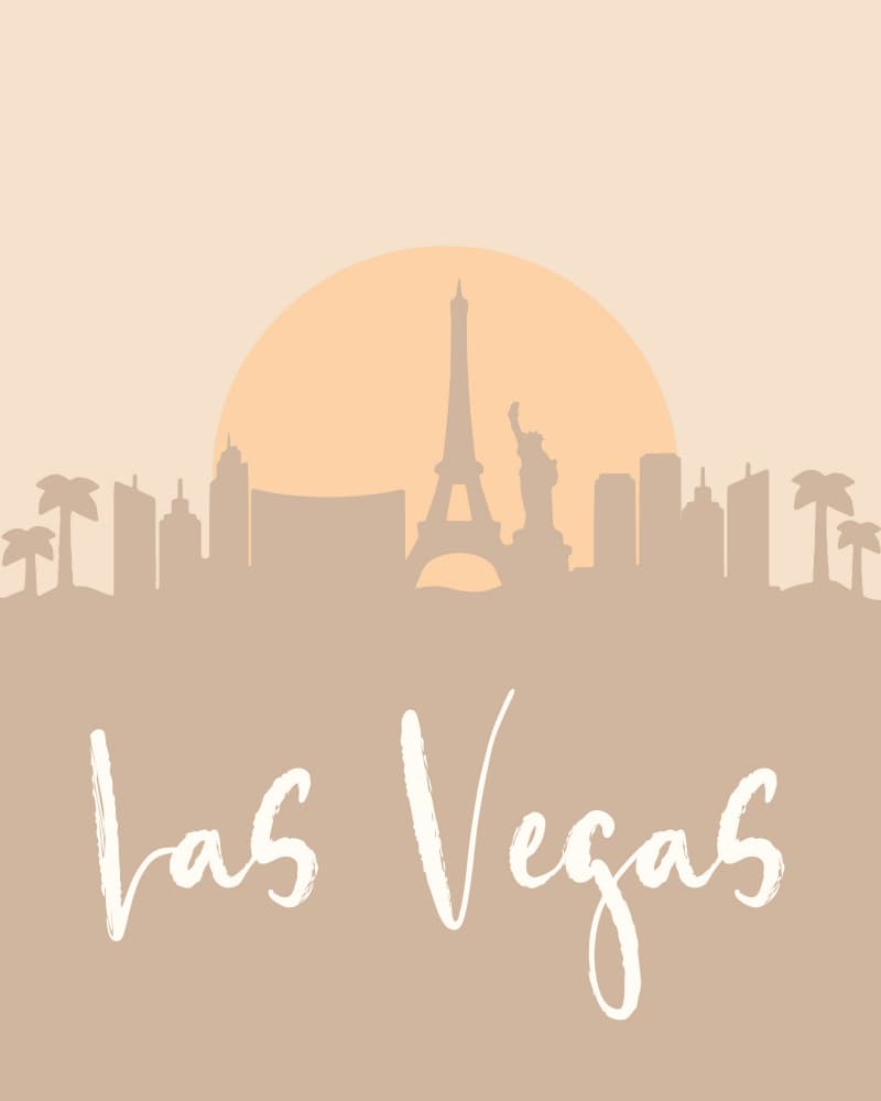 Las Vegas Sunset Skyline by Emiliano Deificus — canvas wall art