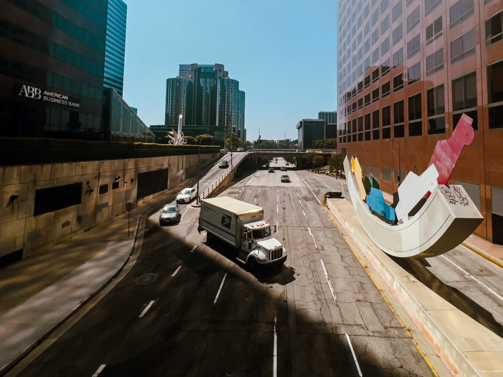 City Highway Sculpture by Joshua Leeman — canvas wall art