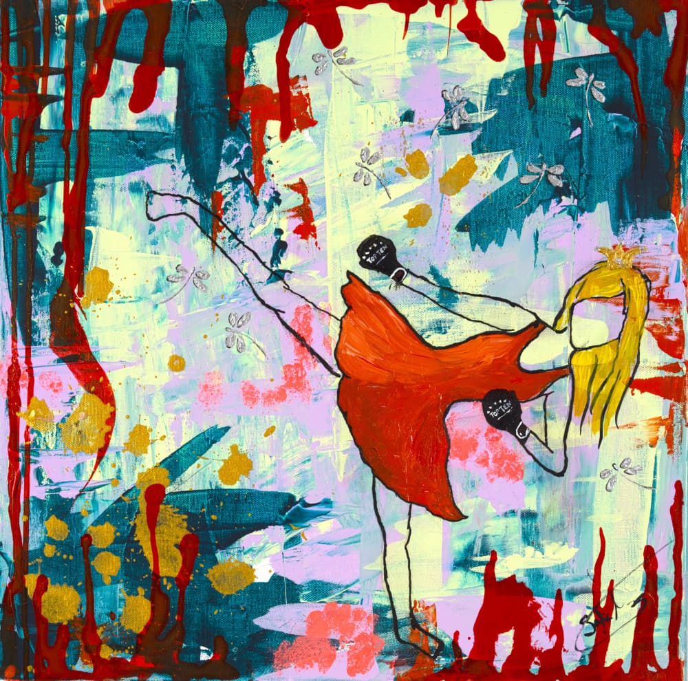 Boxing Queen Kick by Sofia Toborg — canvas wall art