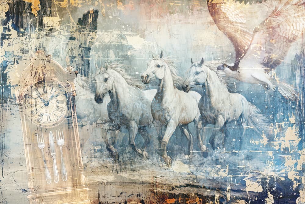Wild Horses Flight Time by Rafal Kulik — canvas wall art