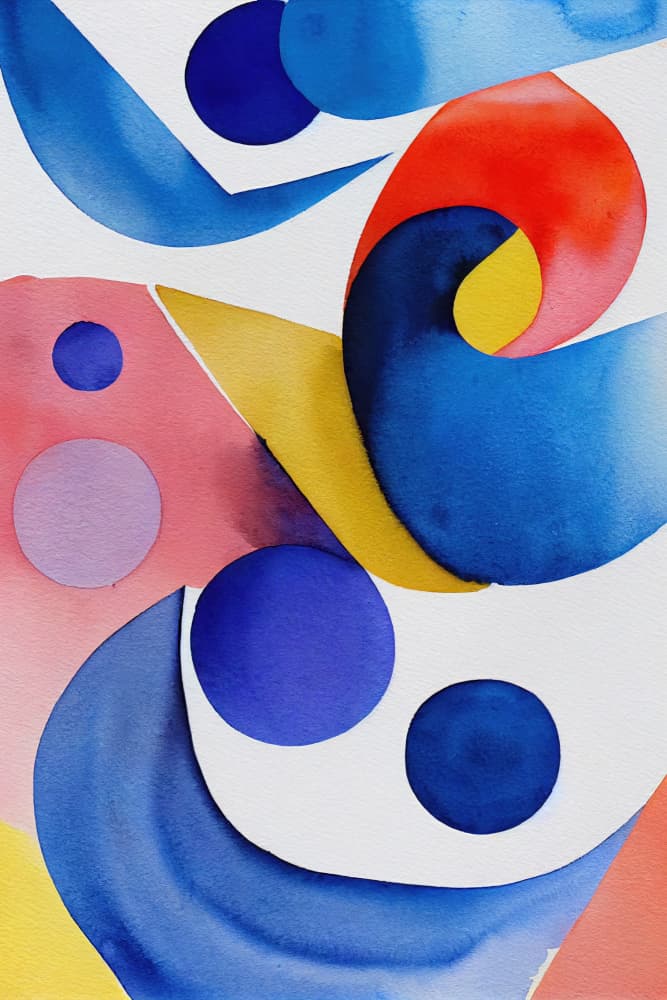 Vibrant Fluid Shapes by Mauro — canvas wall art