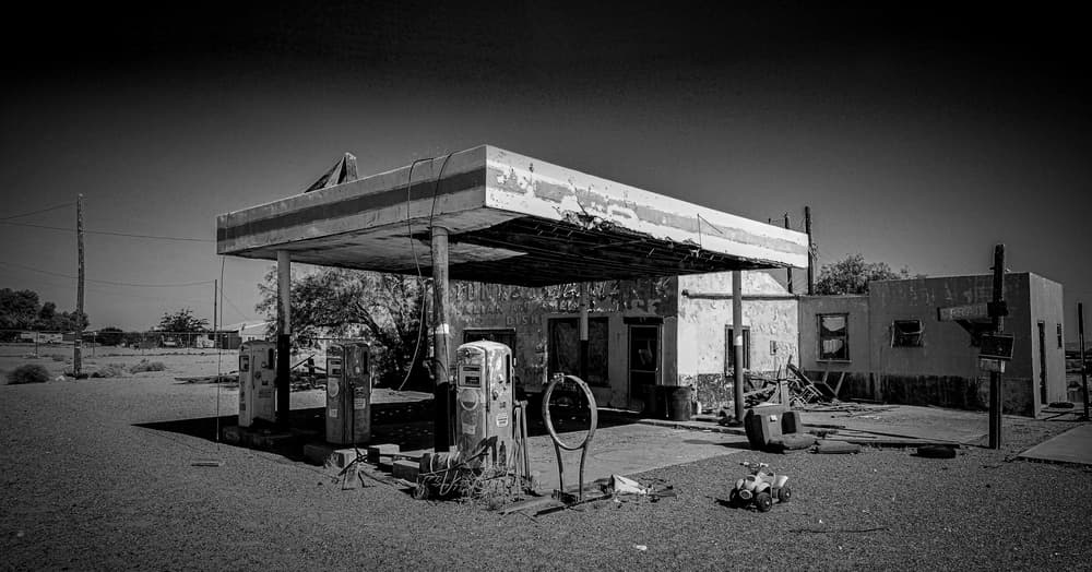 Forgotten Desert Station by Michel Romaggi — canvas wall art