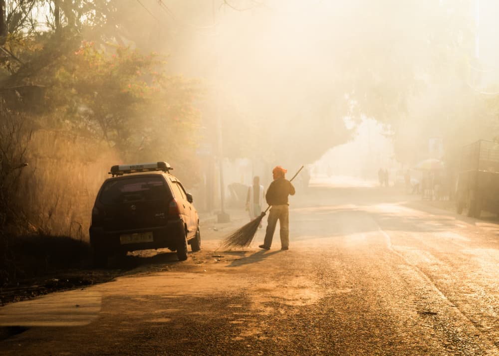 Hazy Morning Sweeping by Shobhit Chawla — canvas wall art