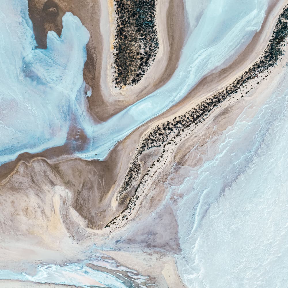 Blue Desert Flow by Frank Ma — canvas wall art