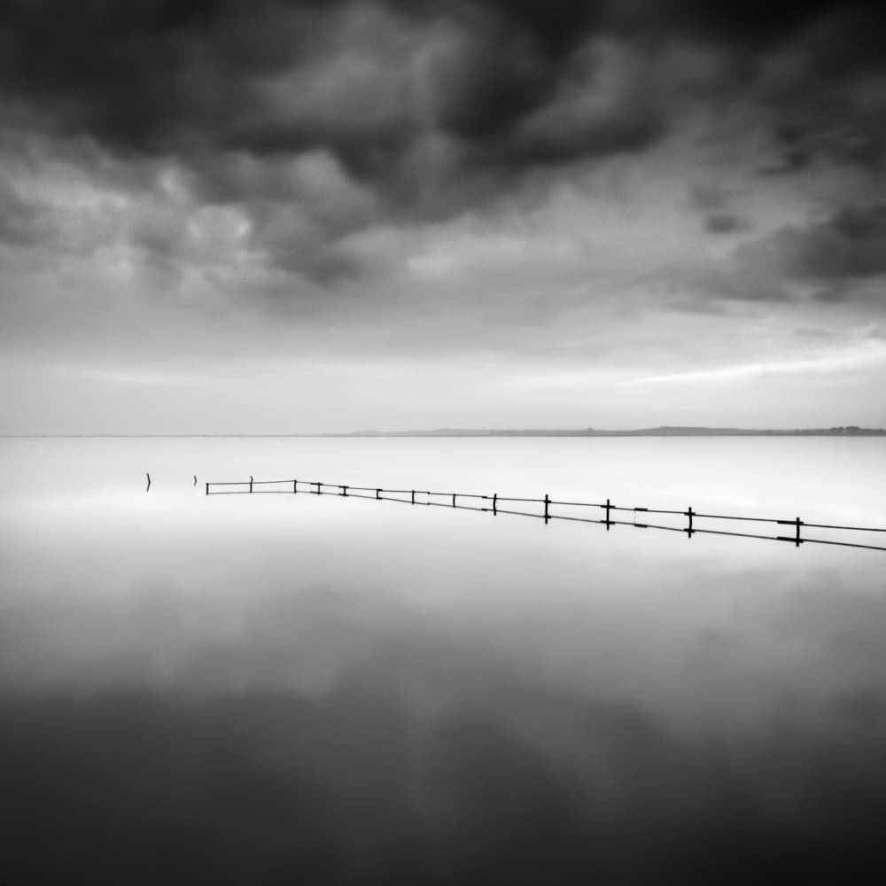 Curved Water Fence by George Digalakis — canvas wall art