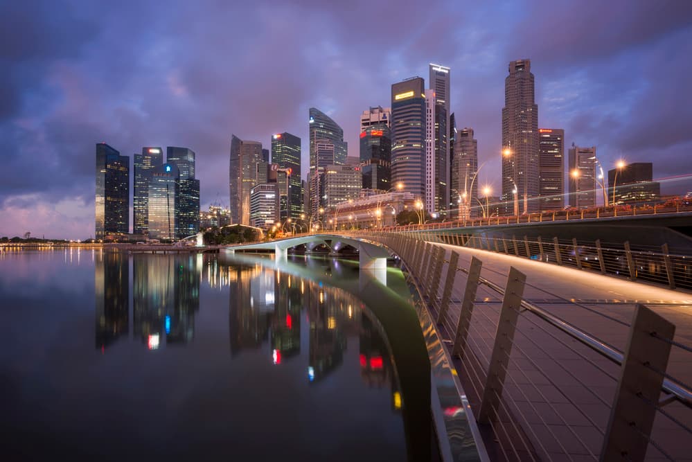 Illuminated Urban Skyline by Richard Vandewalle — canvas wall art