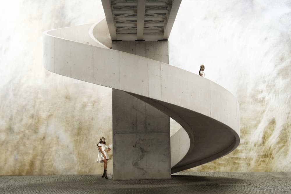 Modern Spiral Staircase by Christine von Diepenbroek — canvas wall art
