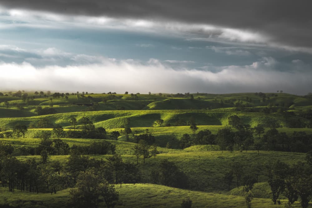 Sunlight on Rolling Hills by まちゅばら/Hiroki Matsubara — canvas wall art