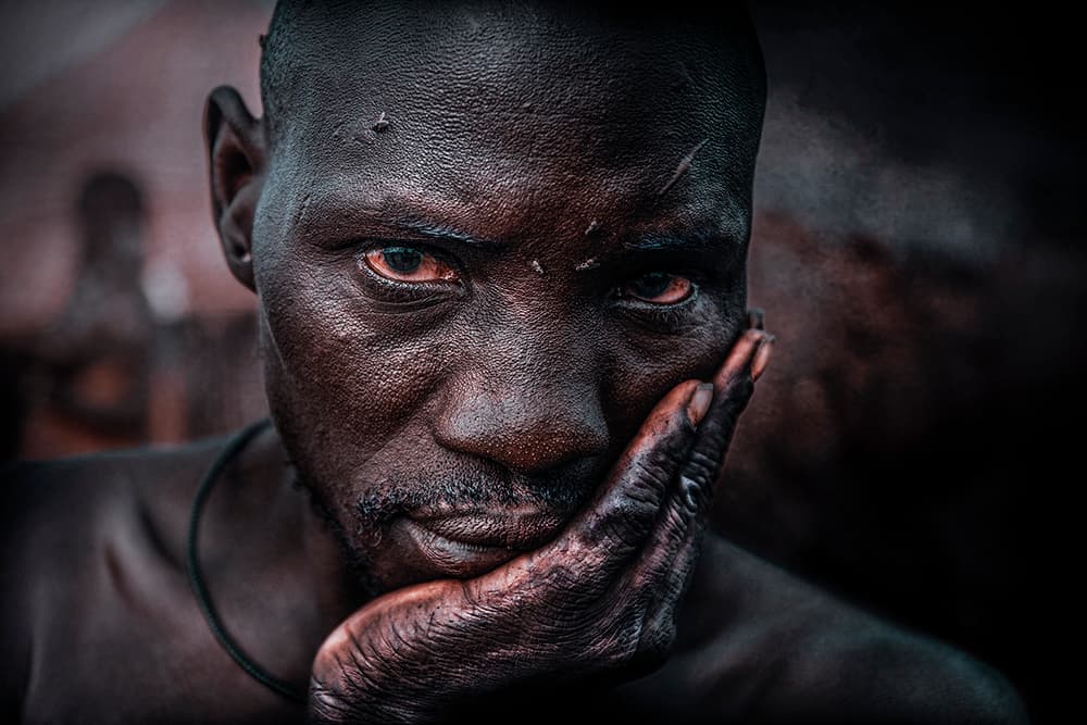 Intense Gaze Portrait by Svetlin Yosifov — canvas wall art