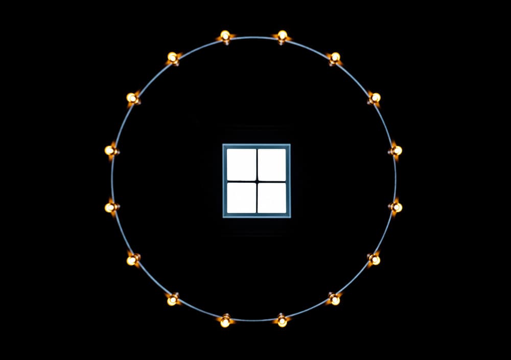 Illuminated Window Circle by Adolfo Urrutia — canvas wall art