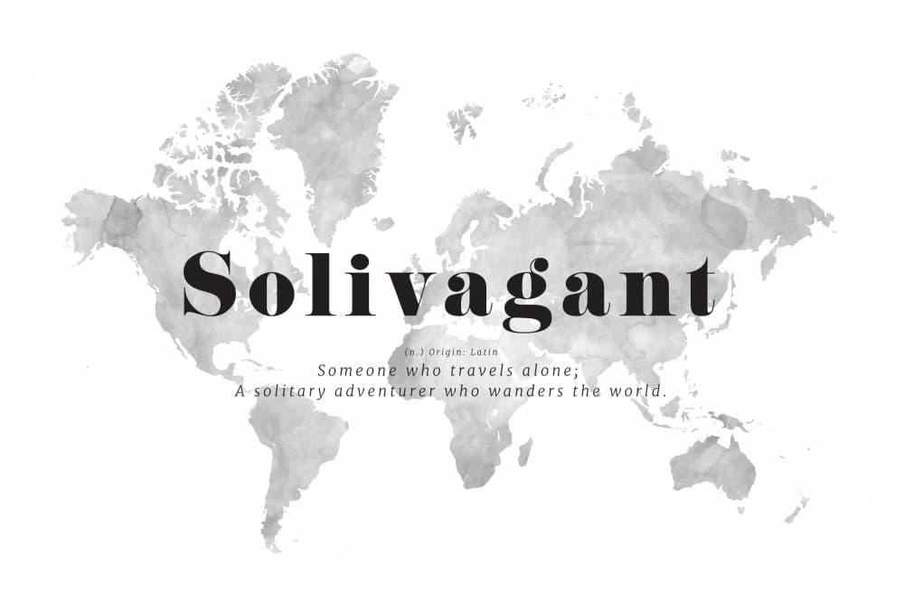 Solivagant World Map by Rosana Laiz Blursbyai — canvas wall art