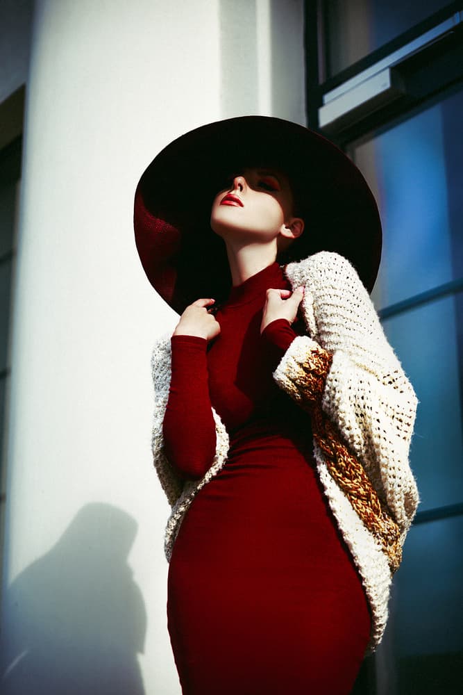 Elegant Lady In Red by Ruslan Bolgov — canvas wall art